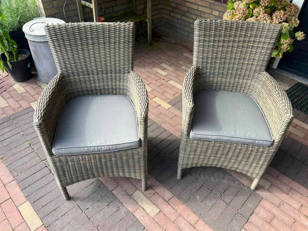 Rieten tuinstoelen, Tuin en Terras, Tuinstoelen, Ophalen, Zo goed als nieuw, Rotan