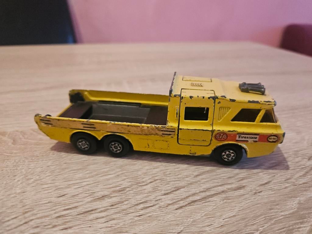 Matchbox Super Kings K-7 Racing Car Transporter Jaren '70, Hobby en Vrije tijd, Modelauto's | 1:18, Ophalen of Verzenden, Gebruikt