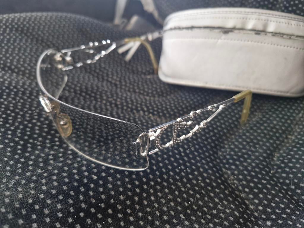 Vintage Christian Dior Fire Swarovski Zonnebril, Ophalen, Gebruikt, Zonnebril, Overige kleuren