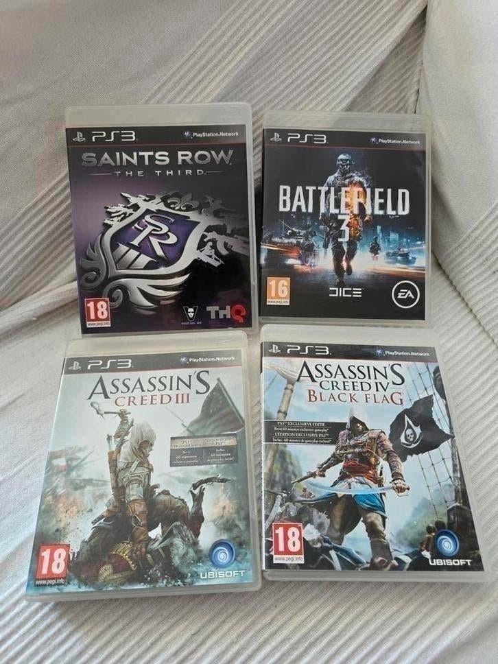 4 Ps3 battlefield assassins creed 3 4 saints row playstation, 1 speler, Ophalen of Verzenden, Nieuw, Avontuur en Actie