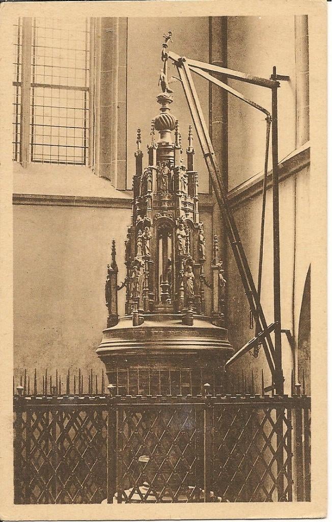 Doopvont St Walburgkerk te Zutphen., Ophalen of Verzenden, 1920 tot 1940, Ongelopen, Gelderland
