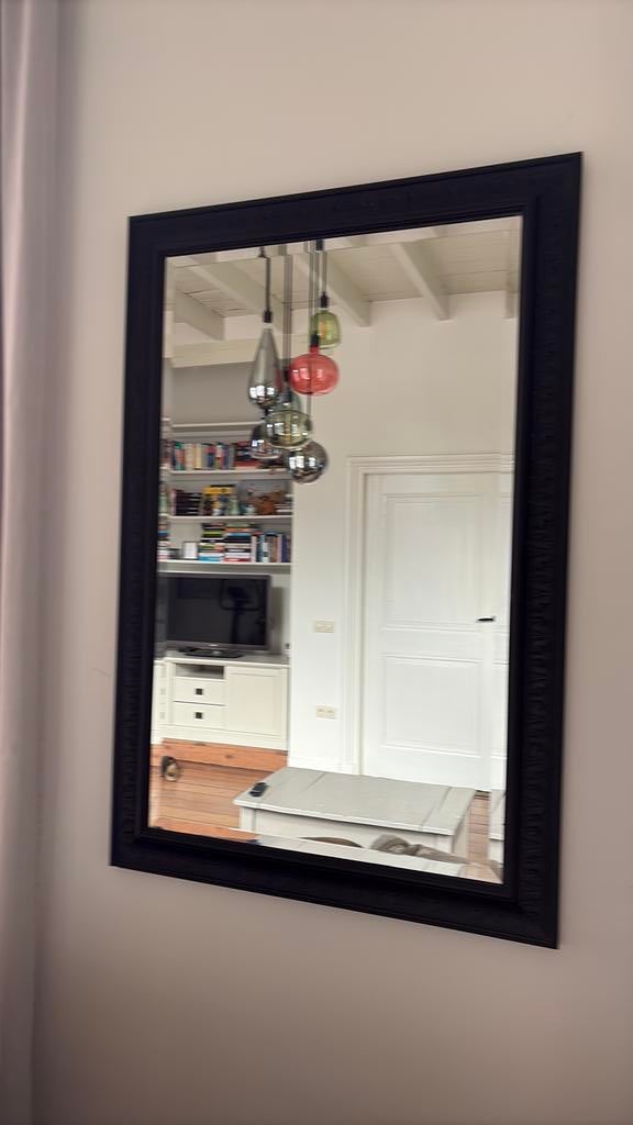 Spiegel groot 118x79 facet, Huis en Inrichting, Woonaccessoires | Spiegels, Ophalen, Zo goed als nieuw, Rechthoekig, Minder dan 100 cm