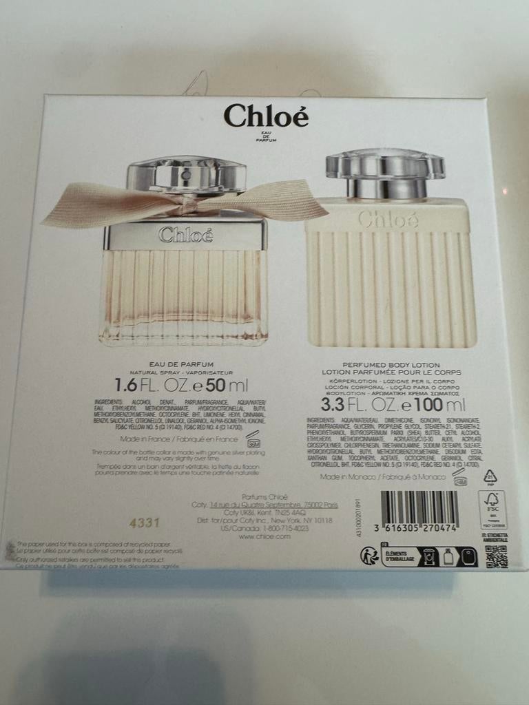 Chloé Eau de Parfum & Body Lotion Giftset, Ophalen of Verzenden, Nieuw