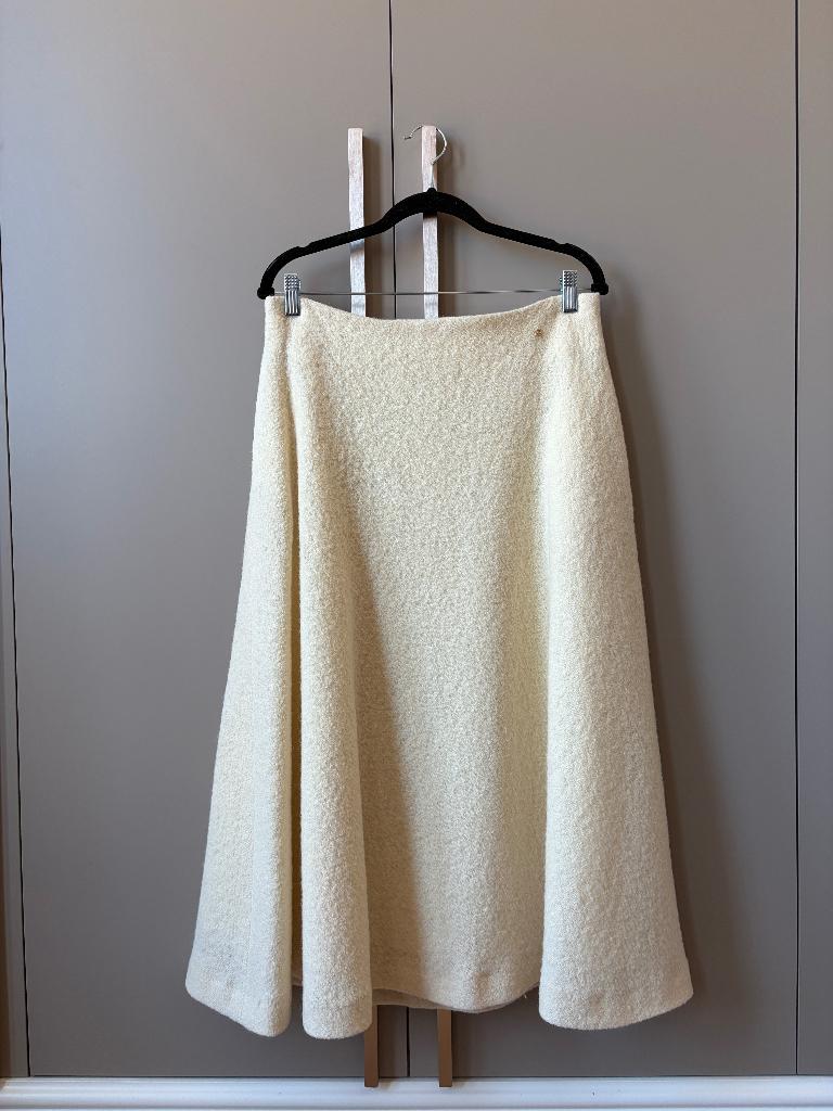 Rhune Kate Midi Skirt - Off White Wool. Maat 38, Maat 38/40 (M), Rhune, Verzenden, Wit