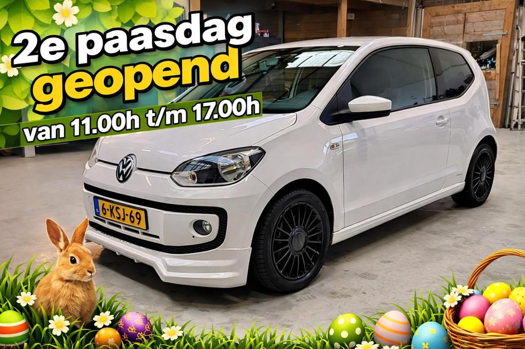 Volkswagen Up! 1.0 high up! Bodykit, Navi, Bluetooth, cruise, Voorwielaandrijving, Euro 5, Stof, Gebruikt