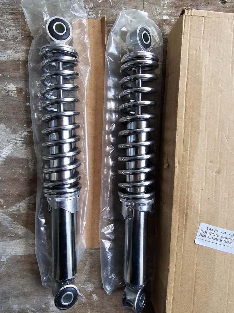 Gilera/Citta/Tomos schokbreker set 30 cm chroom., Ophalen of Verzenden