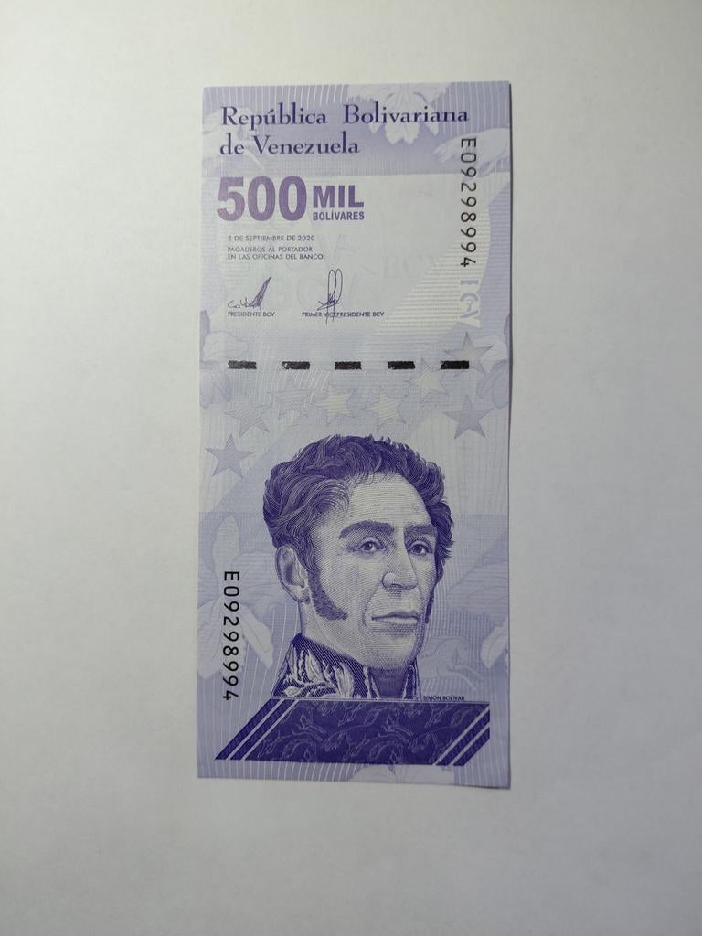 Venezuela 500 000 bolivares unc, Ophalen of Verzenden, Zuid-Amerika