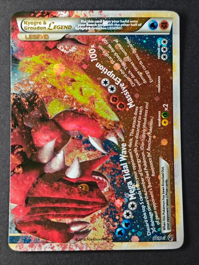 Kyogre & Groudon Legend UD88 | Undaunted | vintage pokemon, Ophalen of Verzenden, Gebruikt, Losse kaart, Foil