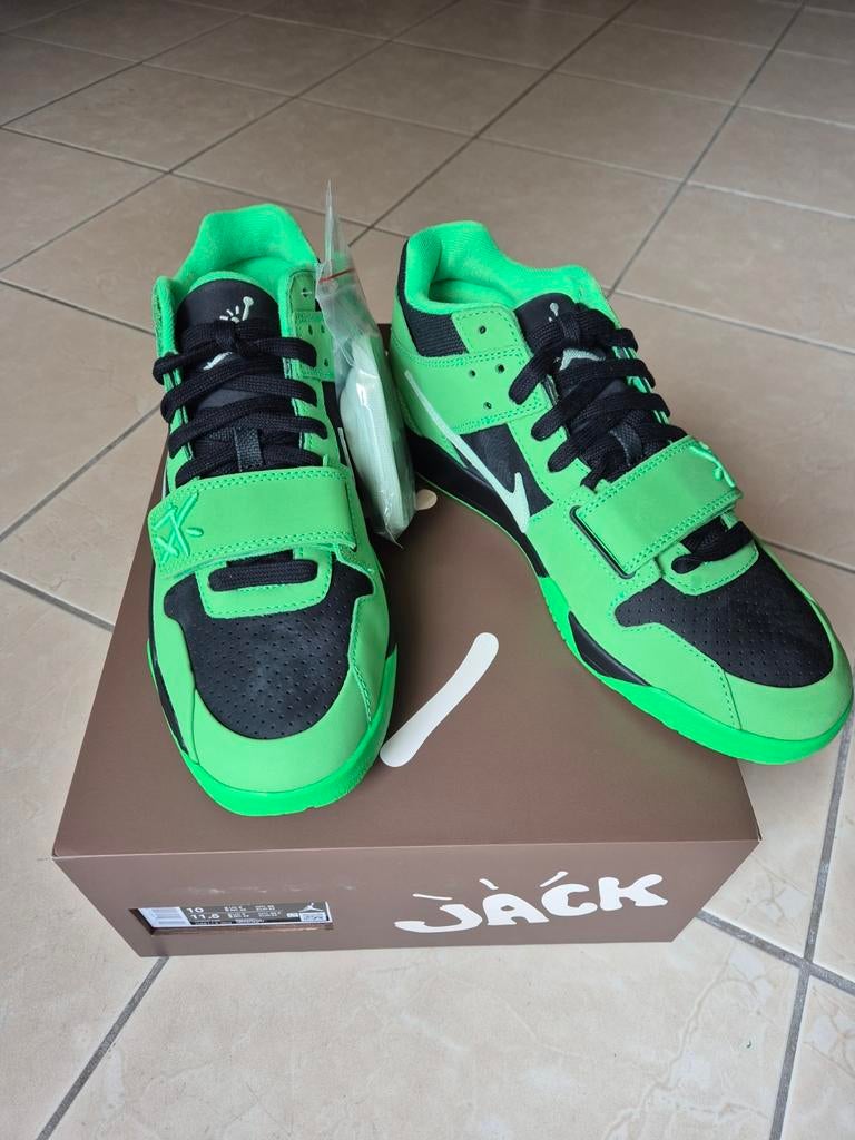 Travis Scott Air Jordan CJ1 T-Rexx Green Spark EU 44 / US 10, Travis Scott, Overige kleuren, Nieuw, Ophalen of Verzenden