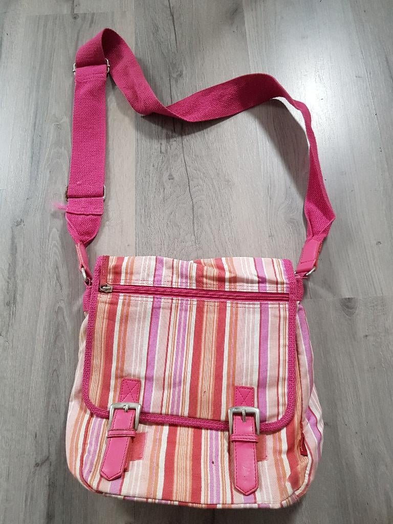 Gestreepte schoudertas / tas, Sieraden, Tassen en Uiterlijk, Tassen | Schoudertassen, Ophalen of Verzenden, Zo goed als nieuw