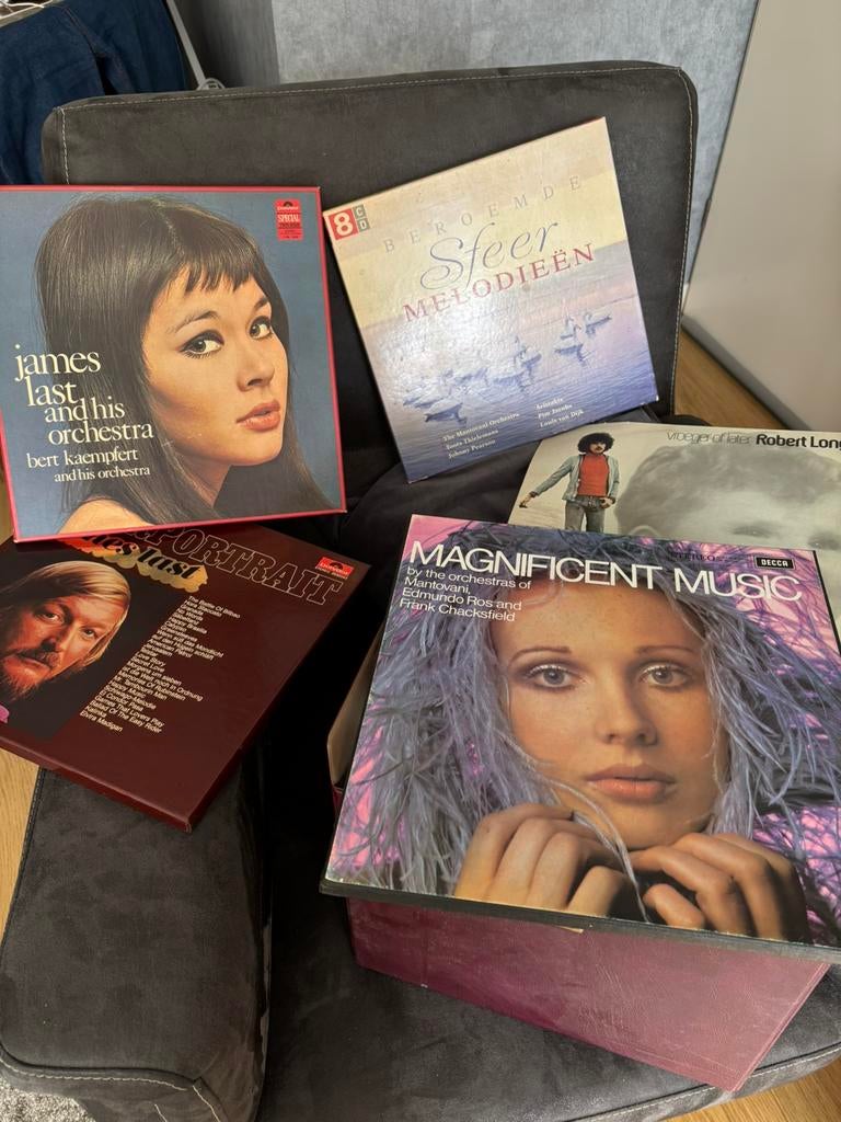 Krat vol lp’s. Van alles. Ook kinder lp’s, Cd's en Dvd's, Ophalen, Gebruikt, Overige formaten, Overige soorten