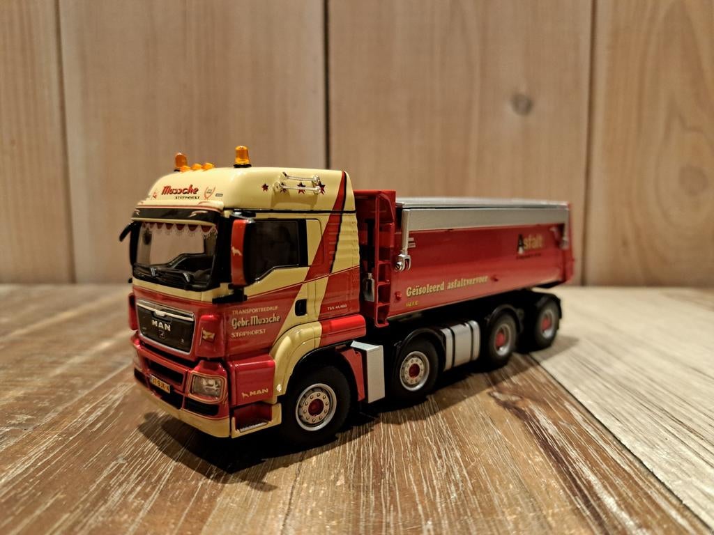 WSI MAN TGS LX 6x4 van Gebr Mussche Transport BV, Hobby en Vrije tijd, Modelauto's | 1:50, Nieuw, Bus of Vrachtwagen, Wsi, Ophalen of Verzenden