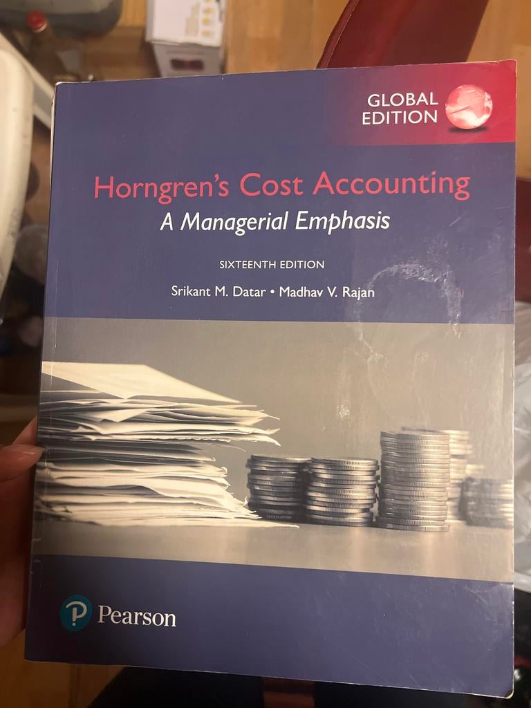 Horngren's Cost Accounting Global Edition, Boeken, Studieboeken en Cursussen, Zo goed als nieuw, HBO, Gamma, Ophalen of Verzenden