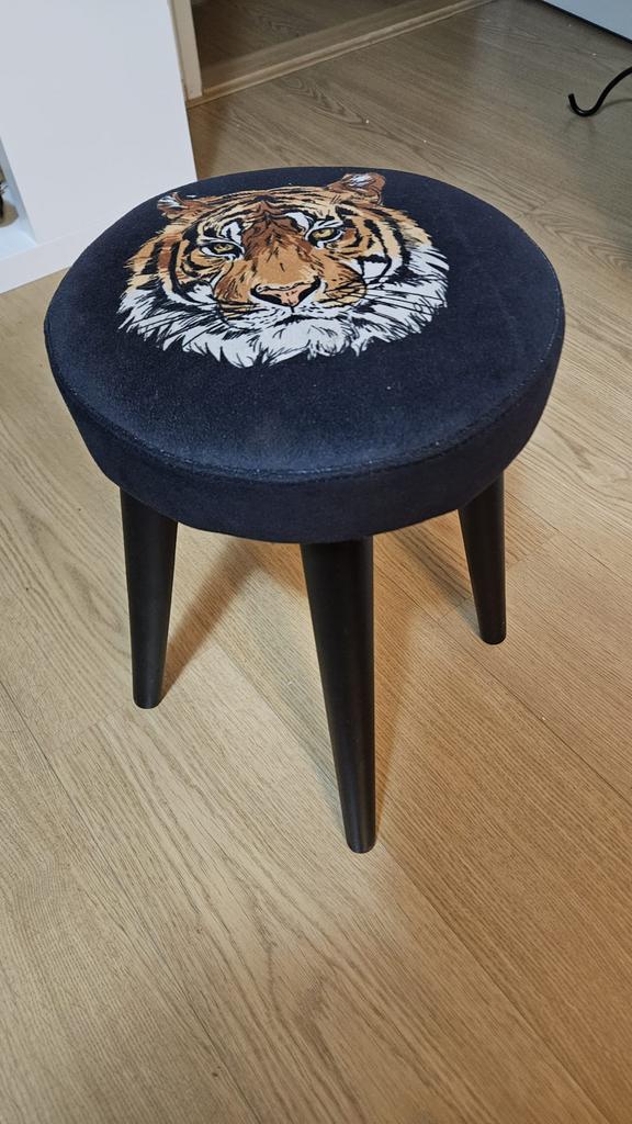 Poef, Ophalen of Verzenden, Zo goed als nieuw, Rond, Minder dan 50 cm