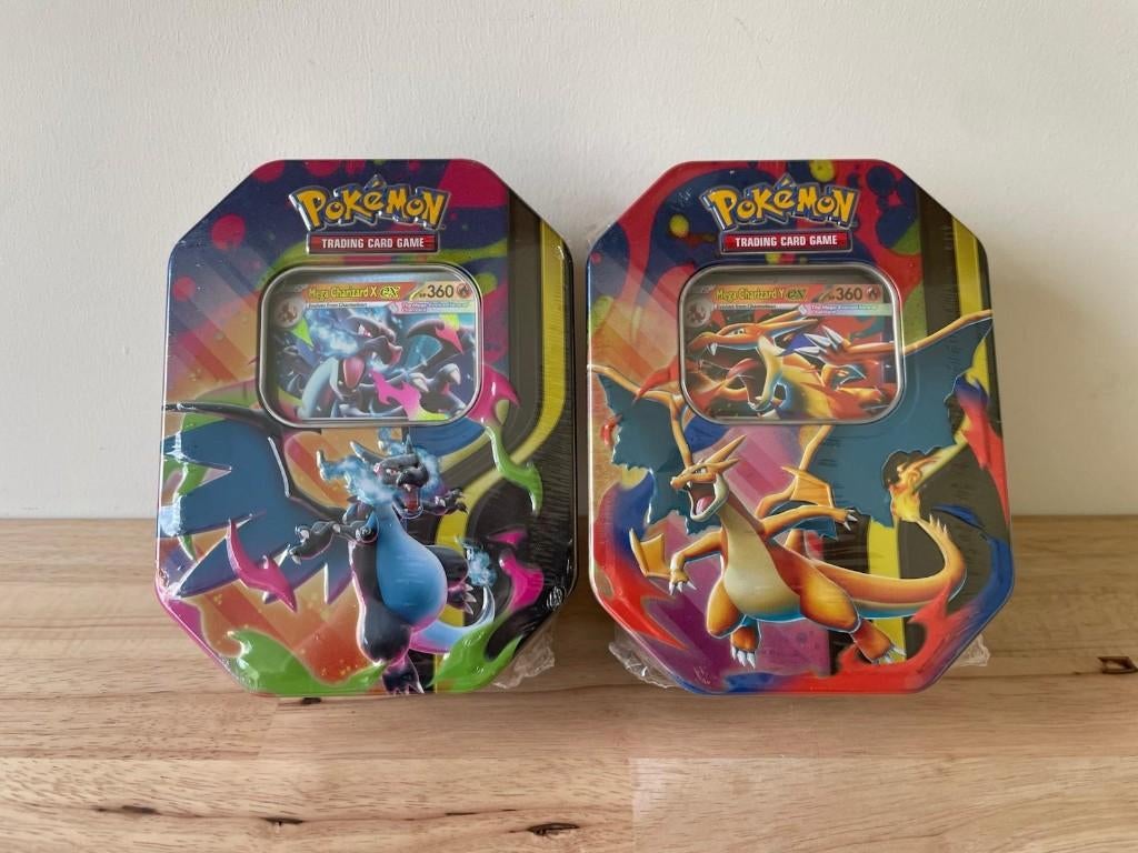 Pokémon Mega Charizard X & Y Tin, Ophalen of Verzenden, Nieuw, Overige typen