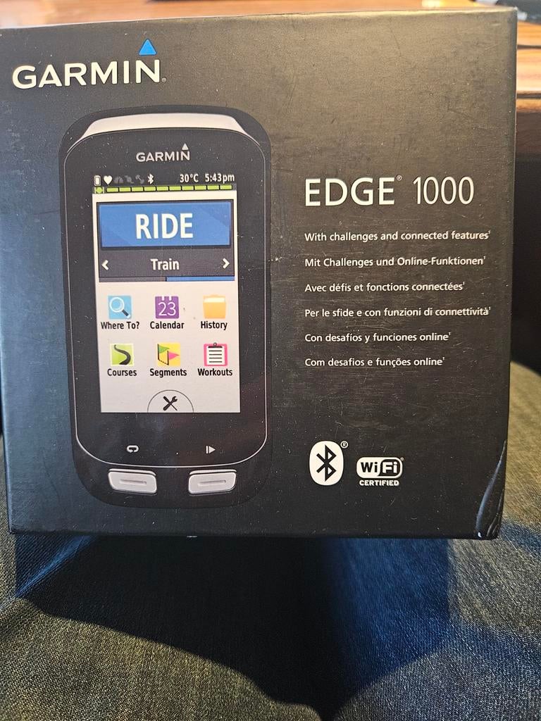 Garmin Edge 1000 fietscomputer, Fietsen en Brommers, Fietsaccessoires | Fietscomputers, Ophalen of Verzenden