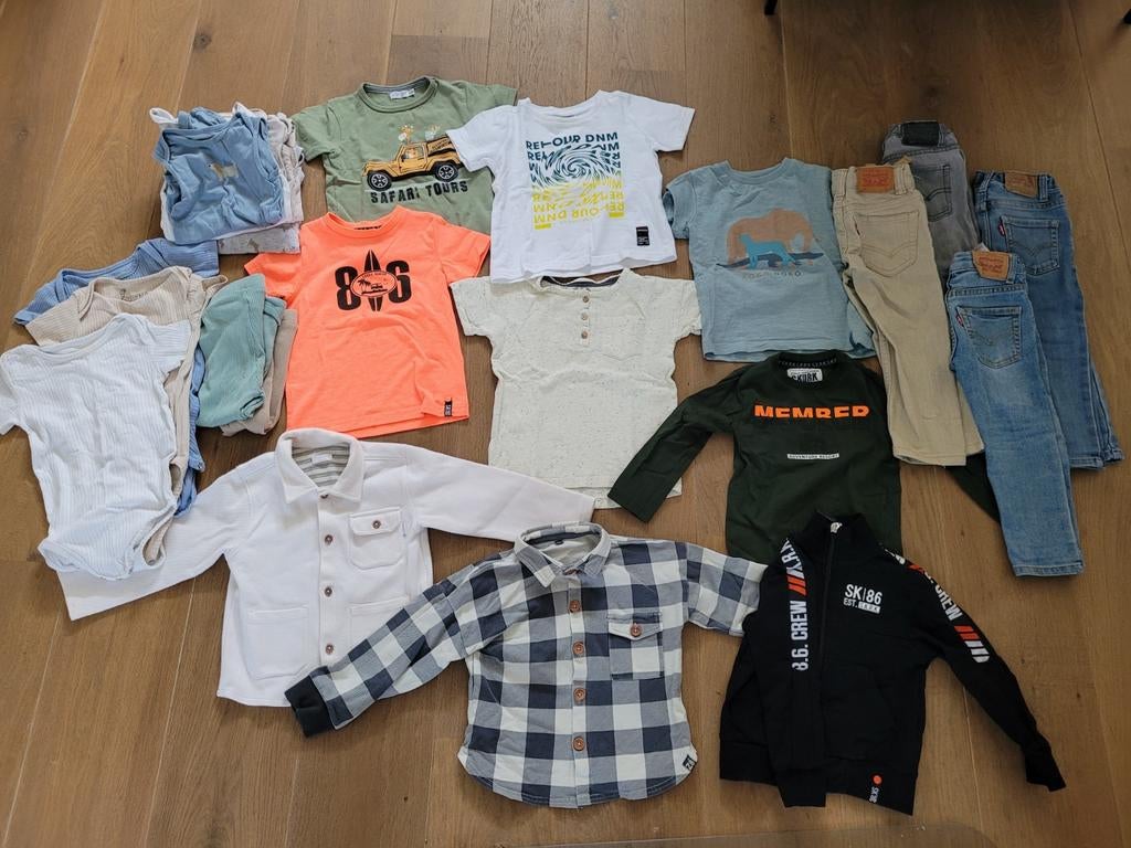 Kledingpakket merkkleding maat 92 (26 stuks +10 paar sokken), Ophalen of Verzenden, Zo goed als nieuw, Maat 92