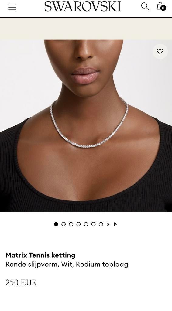 Matrix Tennis-ketting, Ophalen of Verzenden, Zo goed als nieuw, Wit