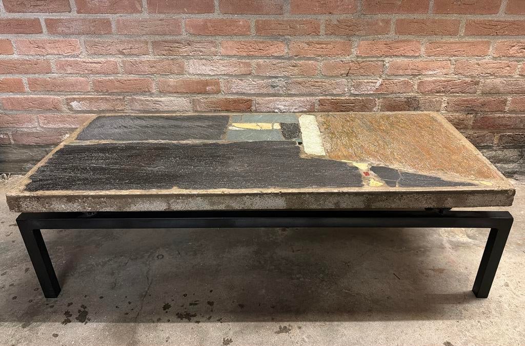 Zeldzame Paul Kingma salontafel (1962) gesigneerd vroeg werk, Huis en Inrichting, Tafels | Salontafels, Ophalen, Gebruikt, 100 tot 150 cm