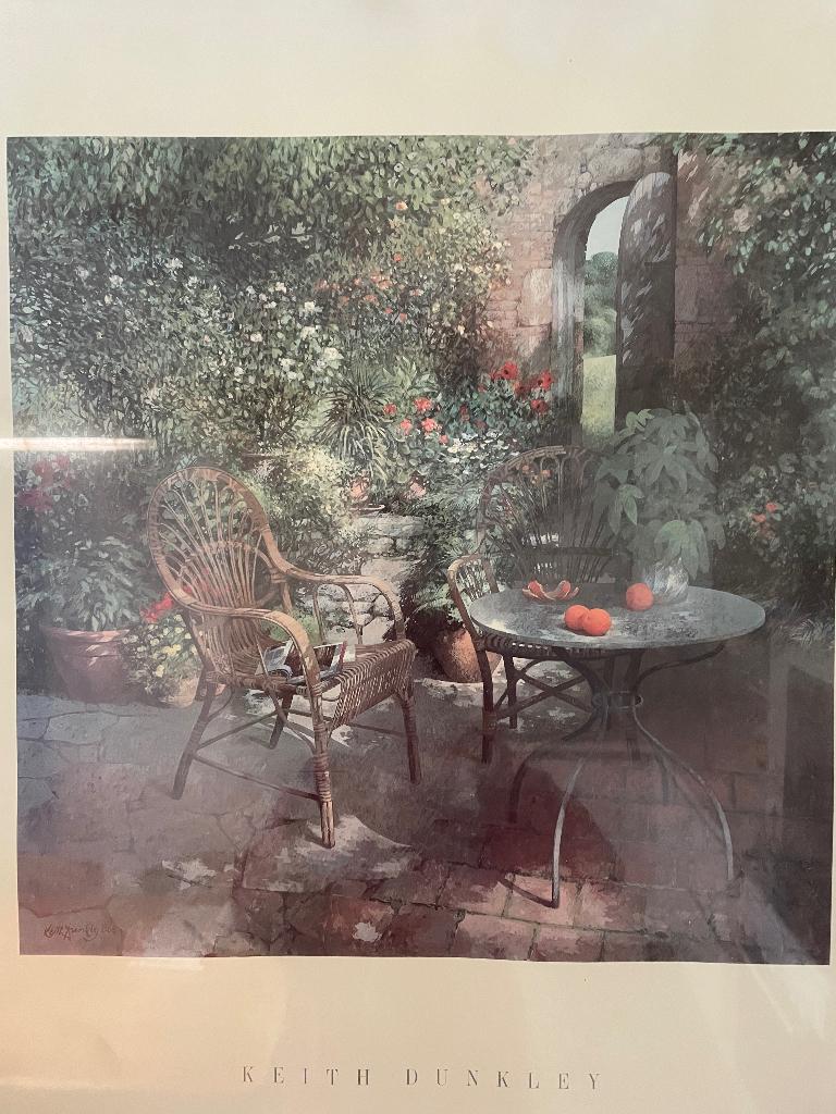 Mooi ingelijst romantisch schilderij/poster, Ophalen, Zo goed als nieuw