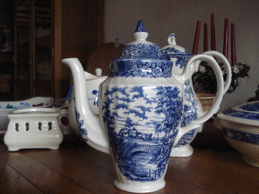 puntgave engelse koffiepot british anchor memory lane, Antiek en Kunst, Ophalen of Verzenden