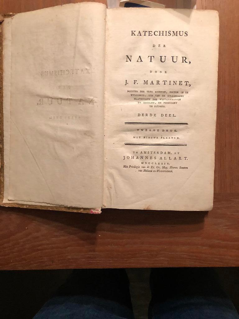 1779 J.F. Martinet: Katechismus der Natuur, deel 3. 2e druk, Antiek en Kunst, Antiek | Boeken en Bijbels, Ophalen of Verzenden