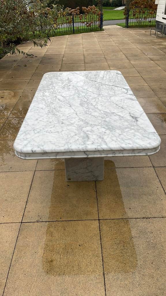 Carrara marmeren tafel 160x90, Ophalen, Zo goed als nieuw, Rechthoekig, Overige materialen