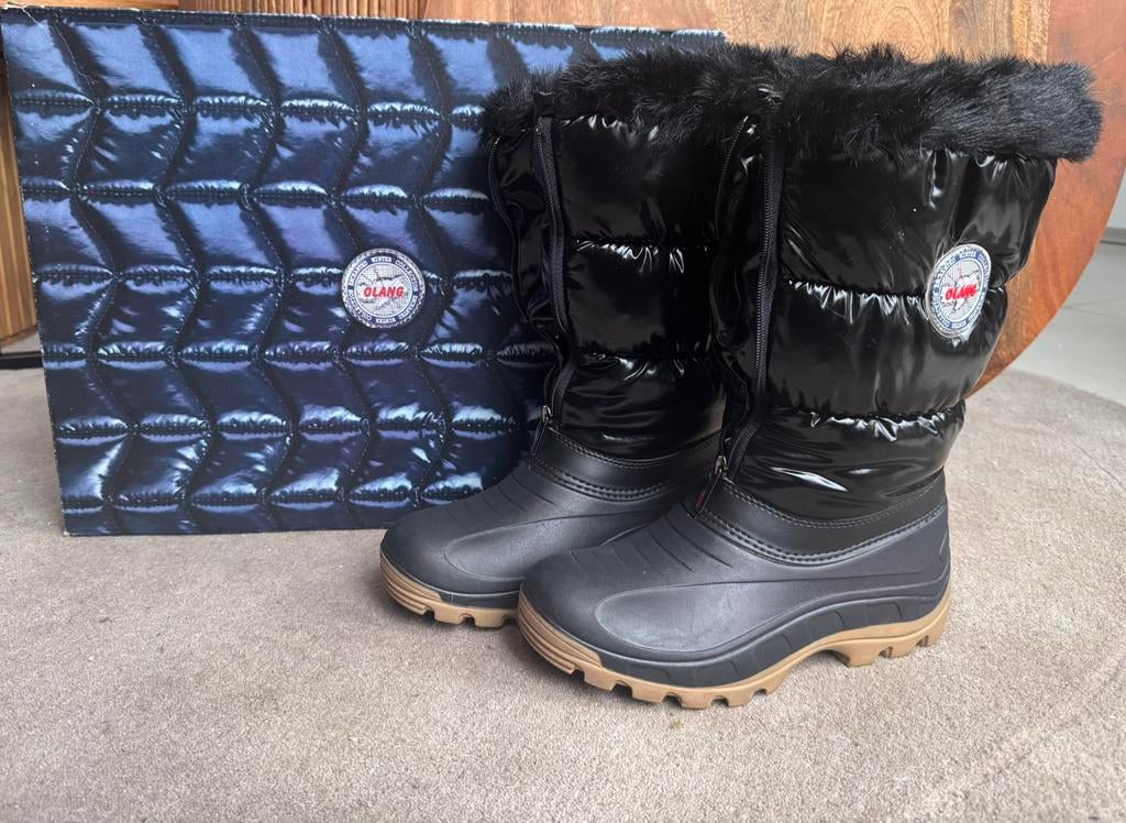 Olang snowboots winterlaatzen zwart maat 38, Kleding | Dames, Schoenen, Zo goed als nieuw, Snowboots, Zwart, Ophalen of Verzenden