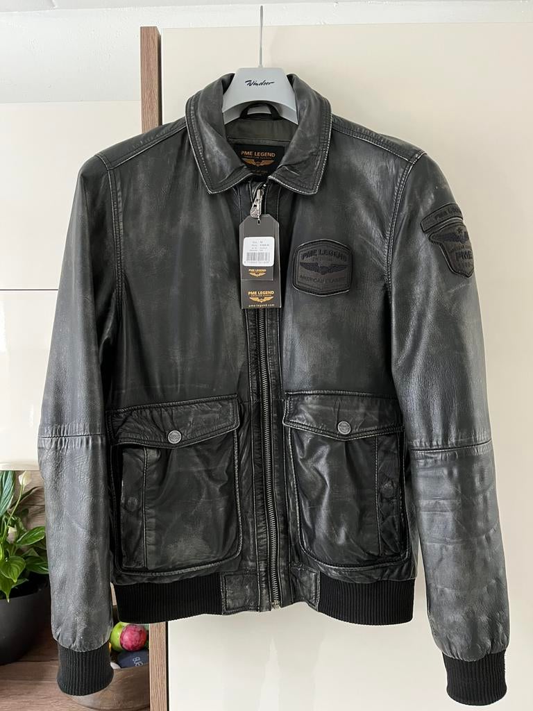 PME Legend leder bomber jas M, Ophalen of Verzenden, Zo goed als nieuw, Maat 48/50 (M), Zwart
