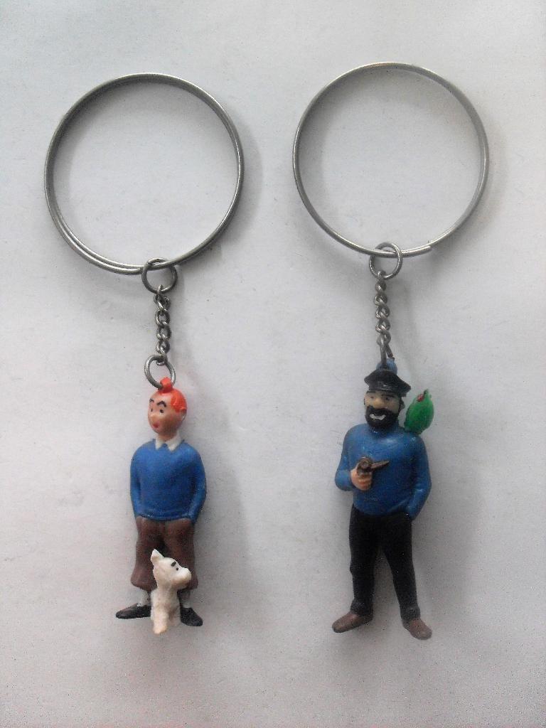 Vintage Kuifje Sleutelhangers 1969 Kapitein Haddock Tintin, Ophalen of Verzenden, Kuifje, Zo goed als nieuw, Beeldje of Figuurtje