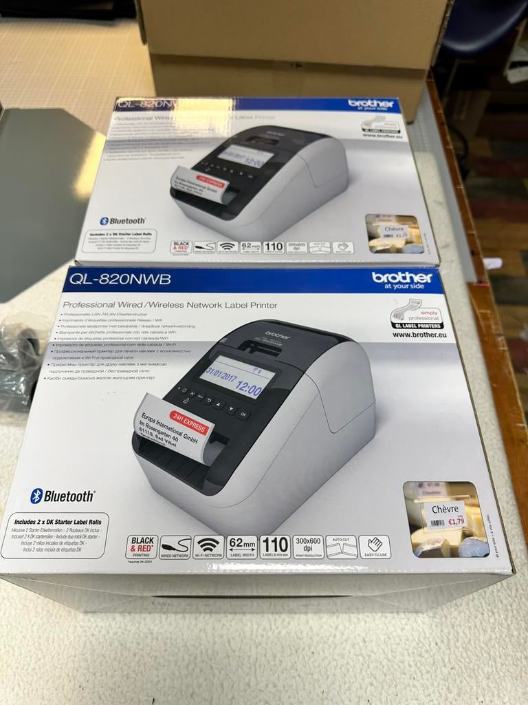 2ax Brother labelptinter, Ophalen of Verzenden, Gebruikt, Etiket, Brother