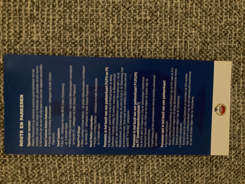 TICKETMAPJE EN INFOFOLDERTJE FEYENOORD-AJAX BEKERFINALE, Ophalen of Verzenden, Zo goed als nieuw, Ajax, Overige typen