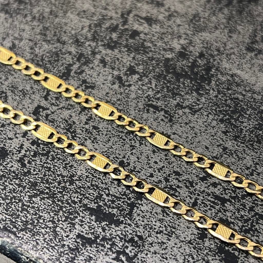 14k gouden ketting prachtig schakel cuban model, Ophalen of Verzenden, Nieuw, Goud