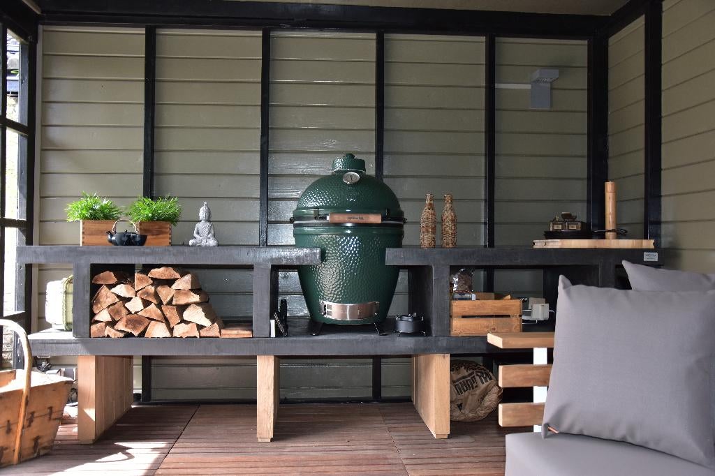 BGE Large met meubel, Ophalen, Gebruikt, Big Green Egg