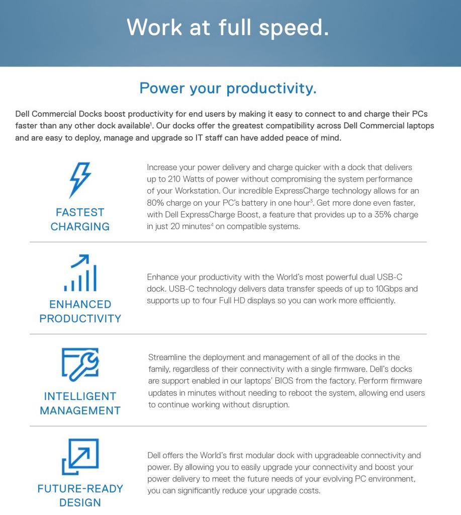 Dell WD19DCS Dual USB-C Performance Dock, Dell, Dell@com, 1000AA, Ophalen of Verzenden