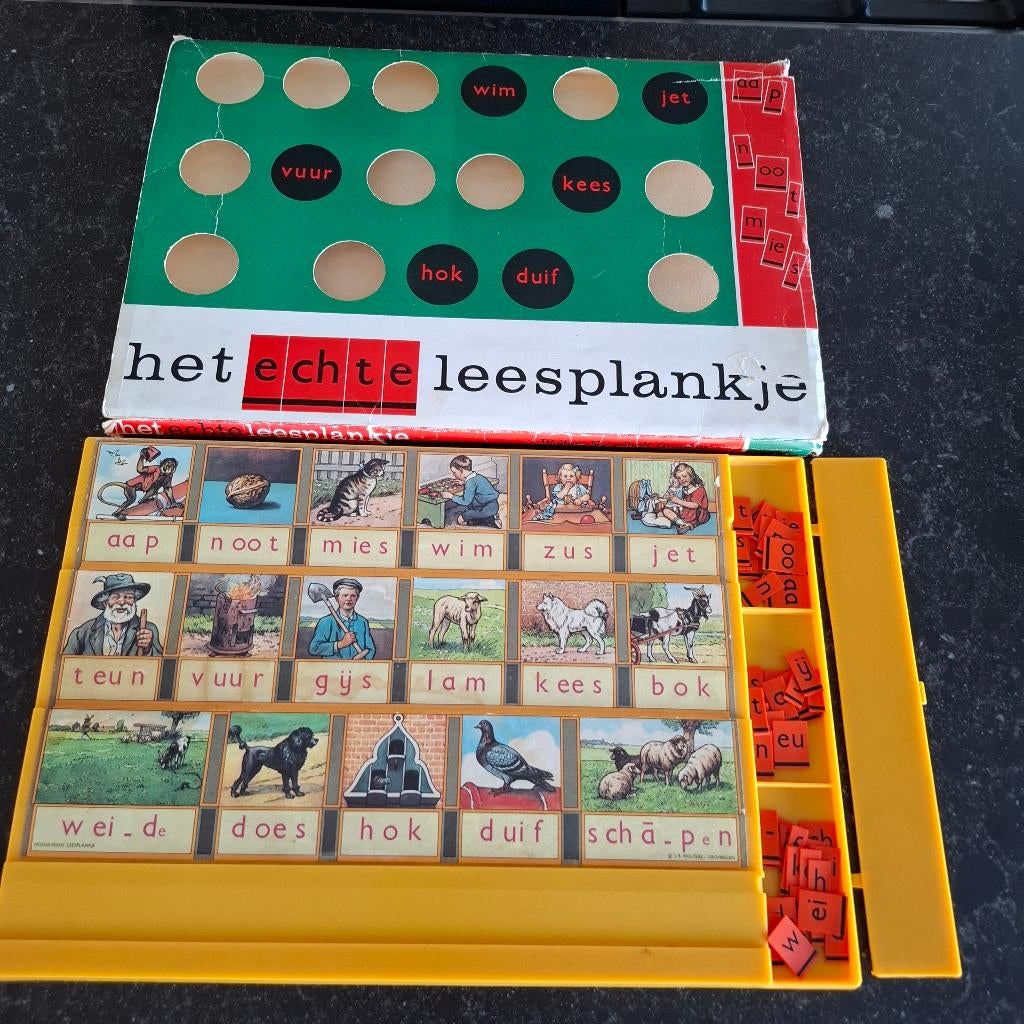 Vintage het echte leesplankje wolters noordhoff AAP NOOT MIE, Antiek en Kunst, Ophalen of Verzenden