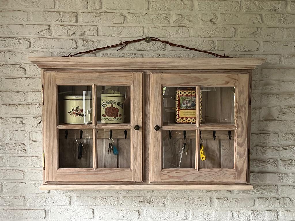 Sleutelkastje/halkastje/vitrinekastje, Zo goed als nieuw, Minder dan 25 cm, Minder dan 100 cm, Grenenhout