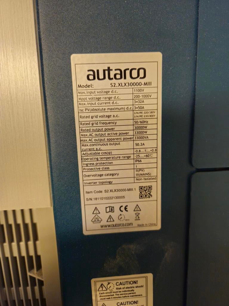 Autarco omvormer, Ophalen