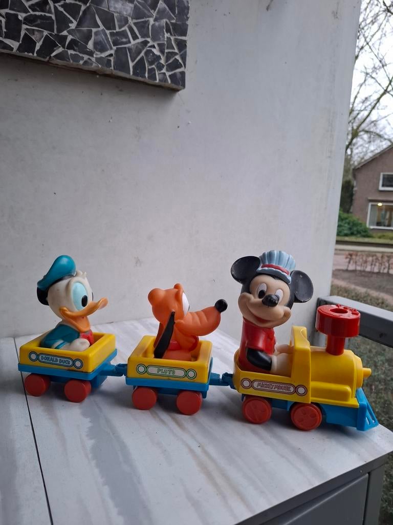 Vintage Mickey Mouse Trein Speelgoed, Ophalen of Verzenden, Zo goed als nieuw, Jongen of Meisje