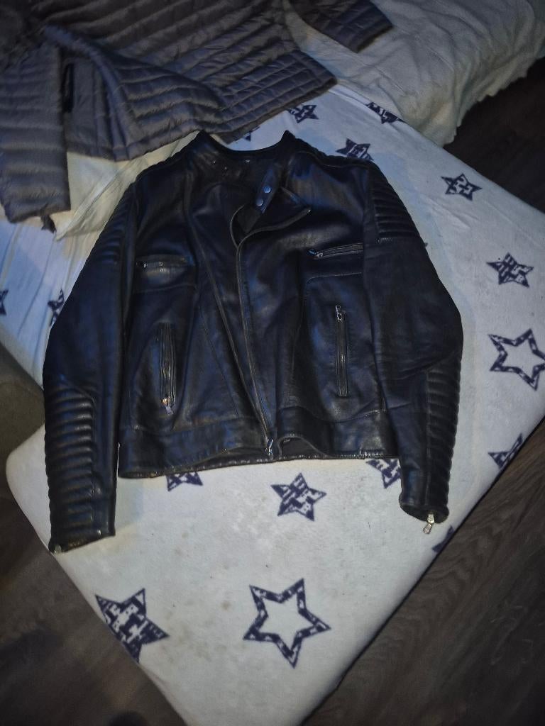 Philipp plein leren biker jacket, Ophalen, Zo goed als nieuw, Maat 56/58 (XL), Zwart