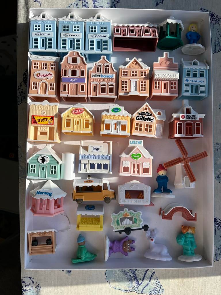 AH Kerstdorp met Grondplaat en Verlichting, Albert Heijn, Ophalen of Verzenden