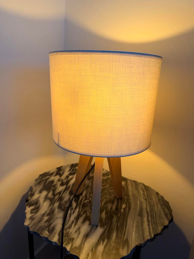 Salt & Pepper Tafellamp 2x, Ophalen of Verzenden, Zo goed als nieuw, Hout