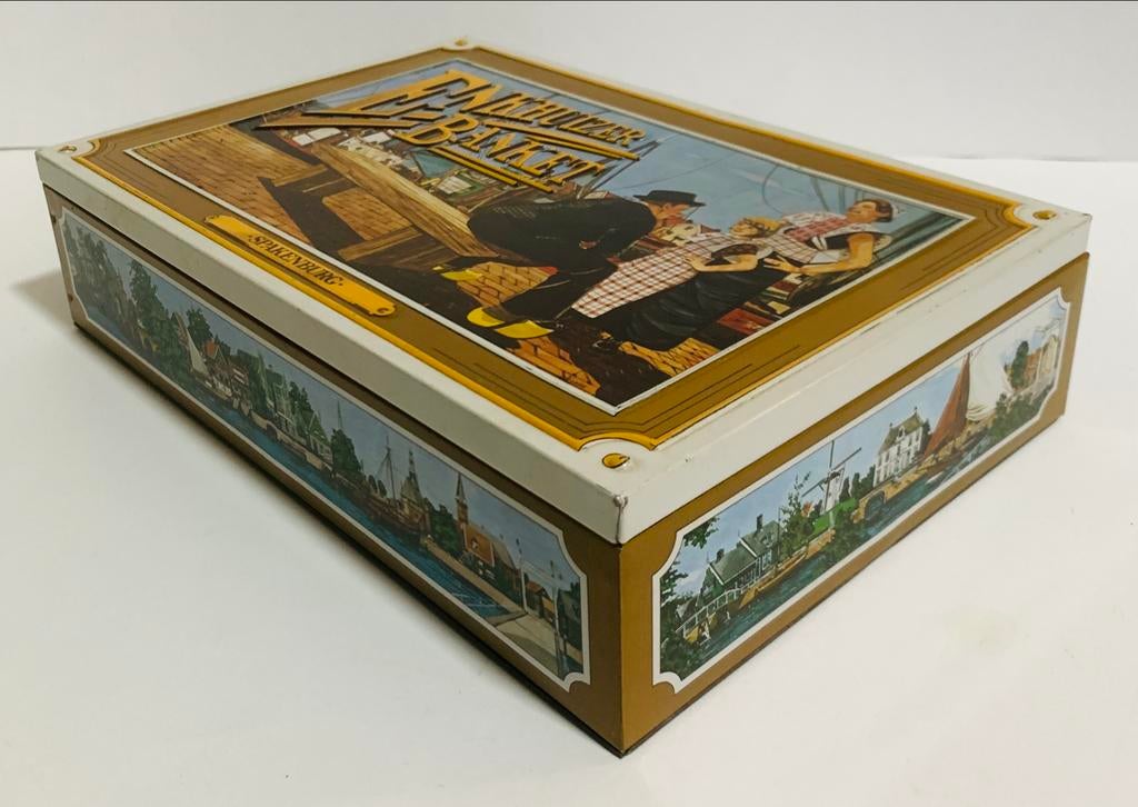 Enkhuizer Banket Blikken Trommel - Spakenburg blik vintage, Ophalen of Verzenden, Zo goed als nieuw, Koek(jes), Overige merken