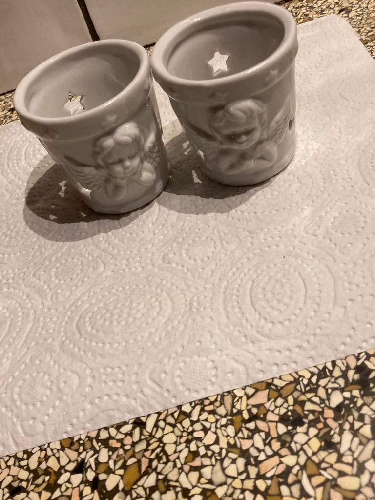 Set waxine engel, Ophalen of Verzenden, Zo goed als nieuw, Overige materialen, Minder dan 25 cm