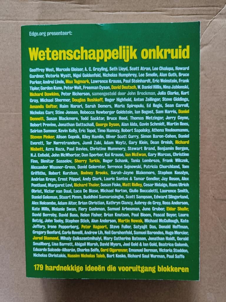 John Brockman - Wetenschappelijk onkruid, Ophalen of Verzenden, Zo goed als nieuw, Nederland, John Brockman