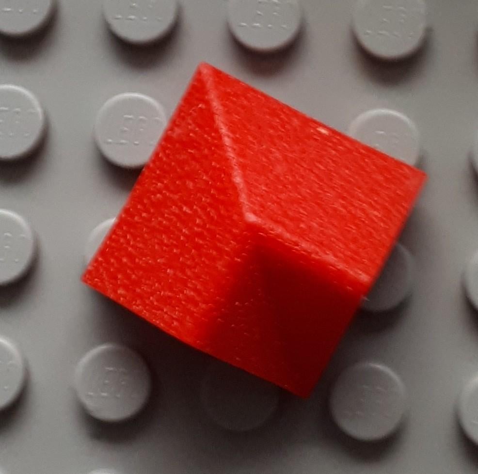 962 (1) red Slope 45 2 x 2 Double Convex - Double Concave, Kinderen en Baby's, Speelgoed | Duplo en Lego, Gebruikt, Ophalen of Verzenden