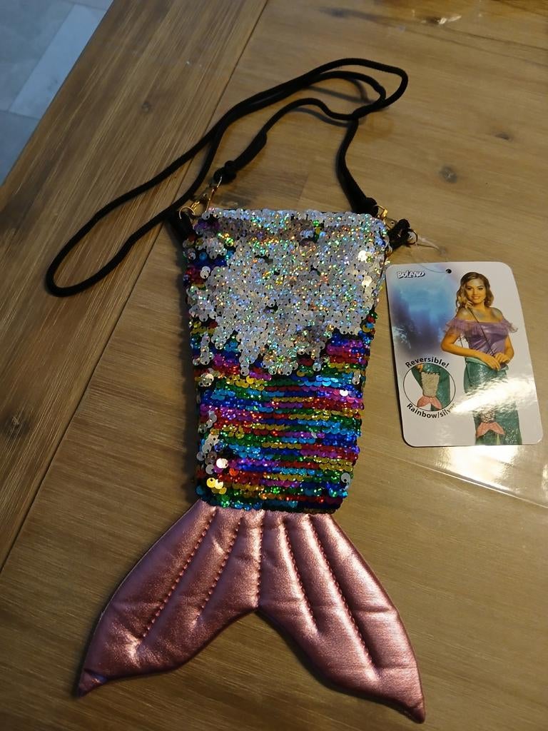 Schoudertas zeemeermin glitter pailletten NIEUW, Carnaval, Boland, Nieuw, Ophalen of Verzenden