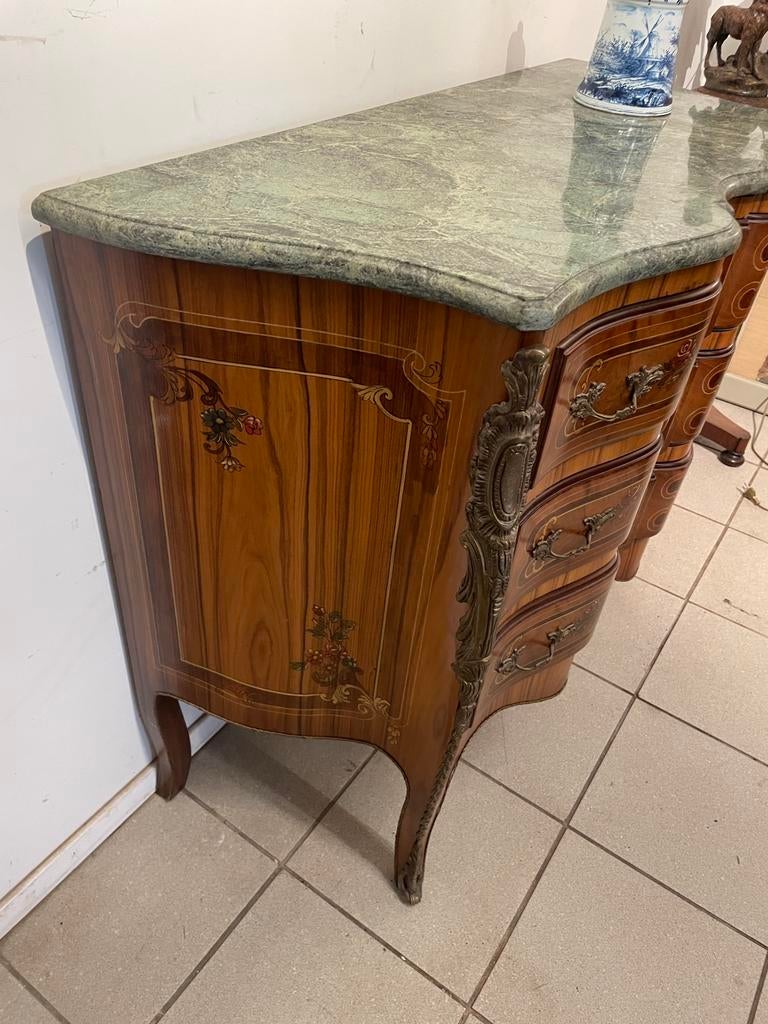 Louis XV-stijl walnoot gefineerde commode, Ophalen