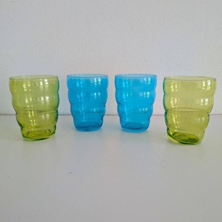 Set v. 4 Skoja drink glazen Henrik Preutz voor Ikea Vintage, Ophalen of Verzenden, Zo goed als nieuw, Frisdrankglas