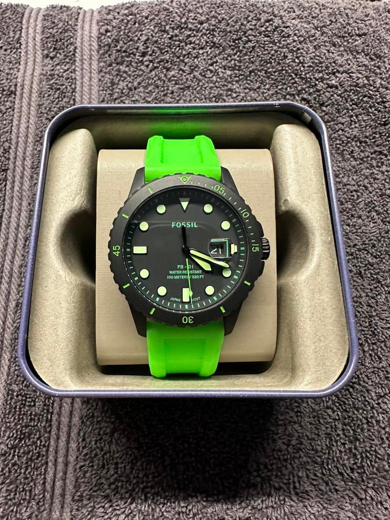 Fossil FS5683, Ophalen of Verzenden, Zo goed als nieuw, Bruin, Jongen of Meisje